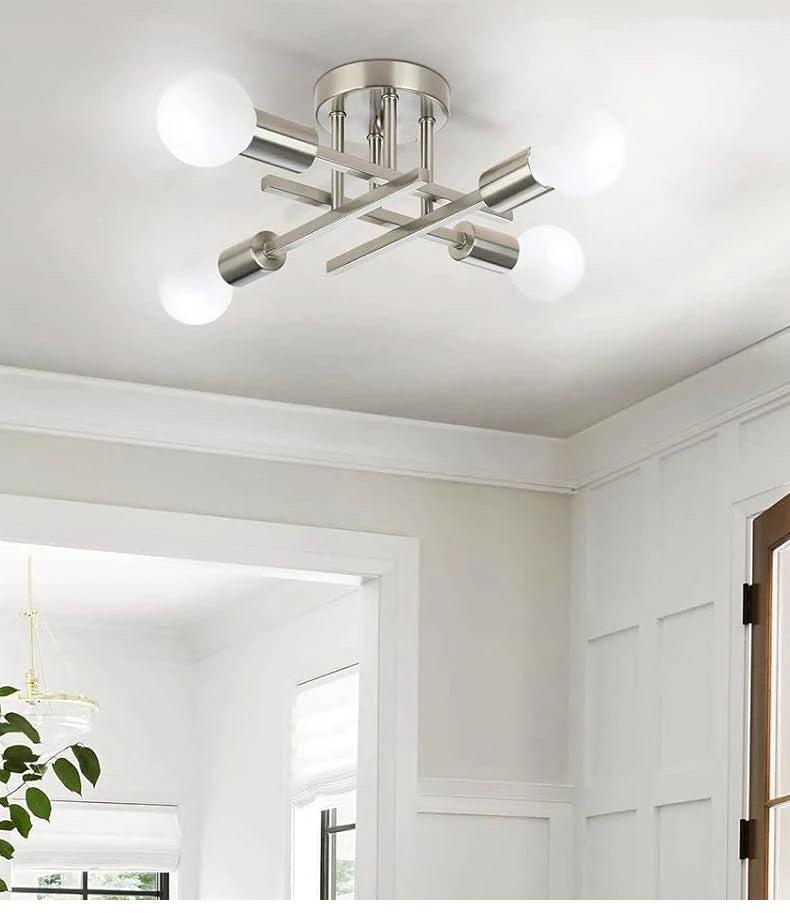 Nordic Semi Recessed Bedroom Chandelier