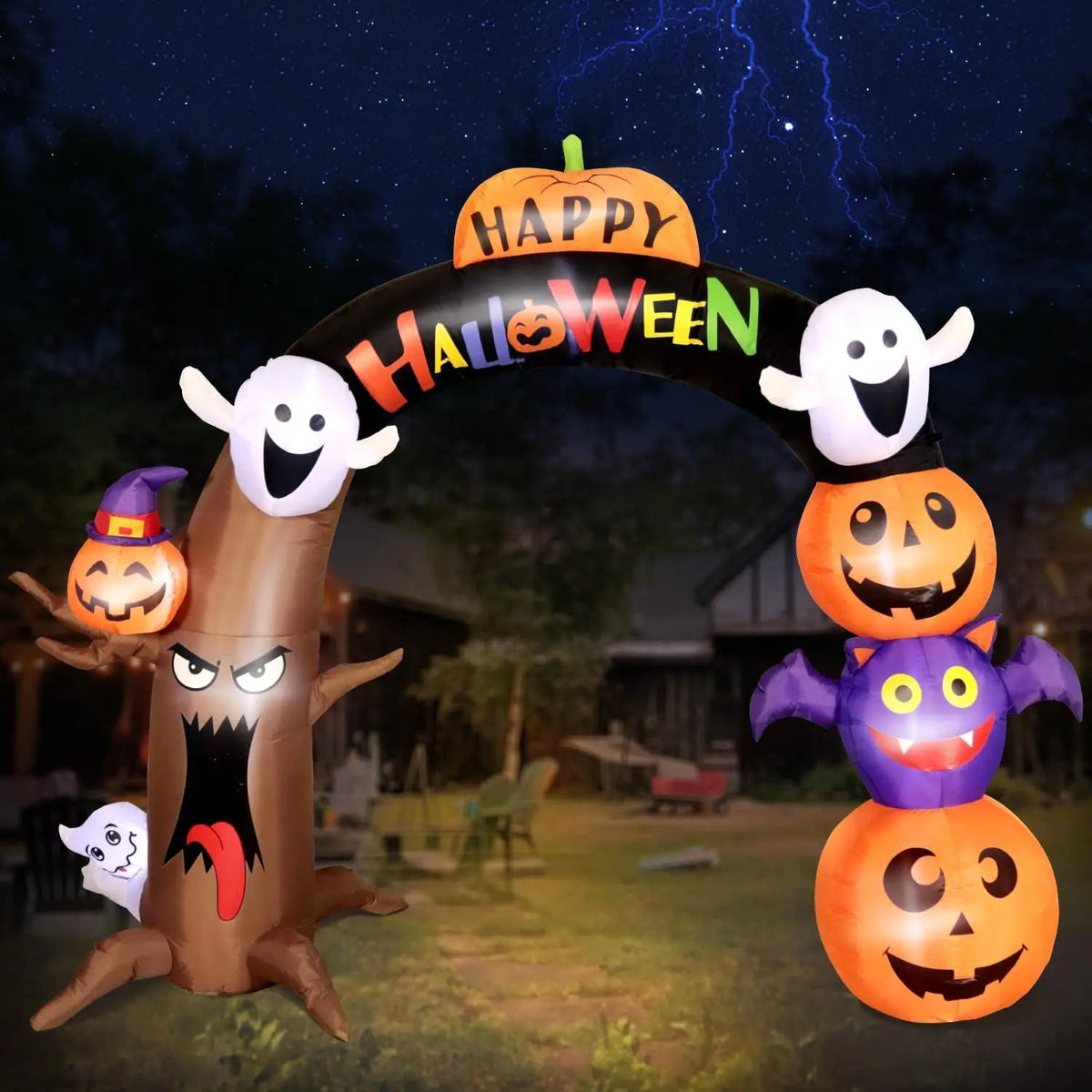 10 ft Inflatable Halloween Archway with LED
