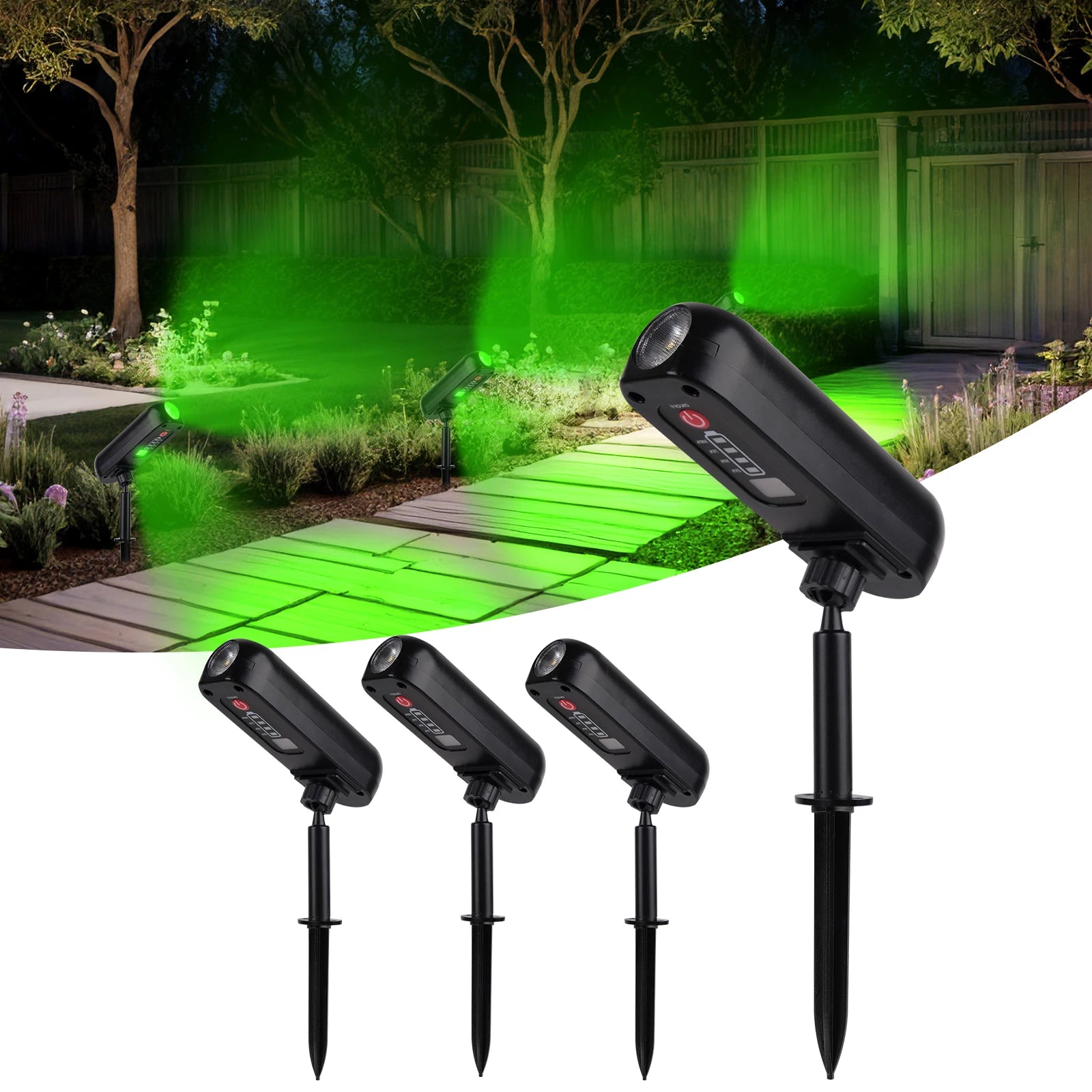 Solar LED Outdoor Uplight Set