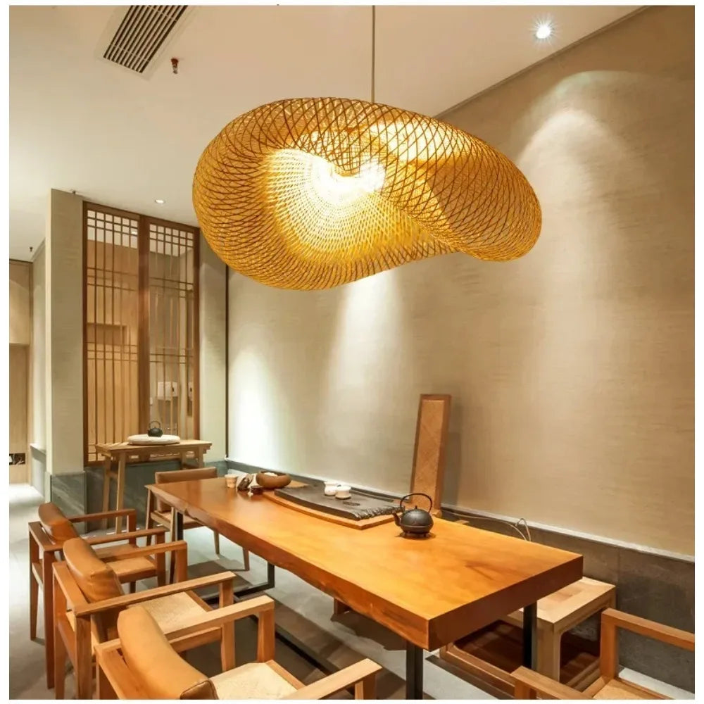 Handwoven Bamboo Pendant Light
