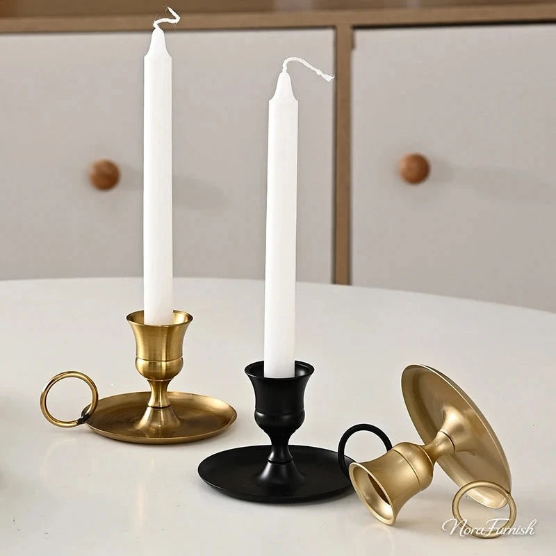 Metal Chamberstick Candle Holder