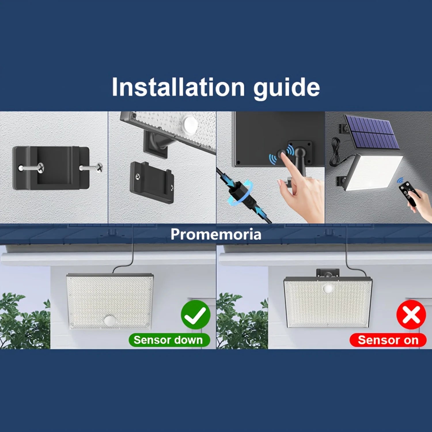 Solar Security Flood Light Motion Sensor