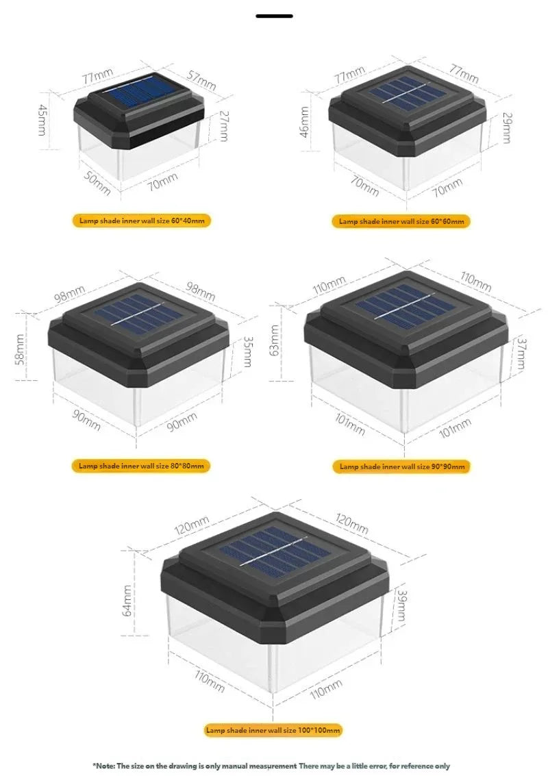 Waterproof Solar Post Cap Light