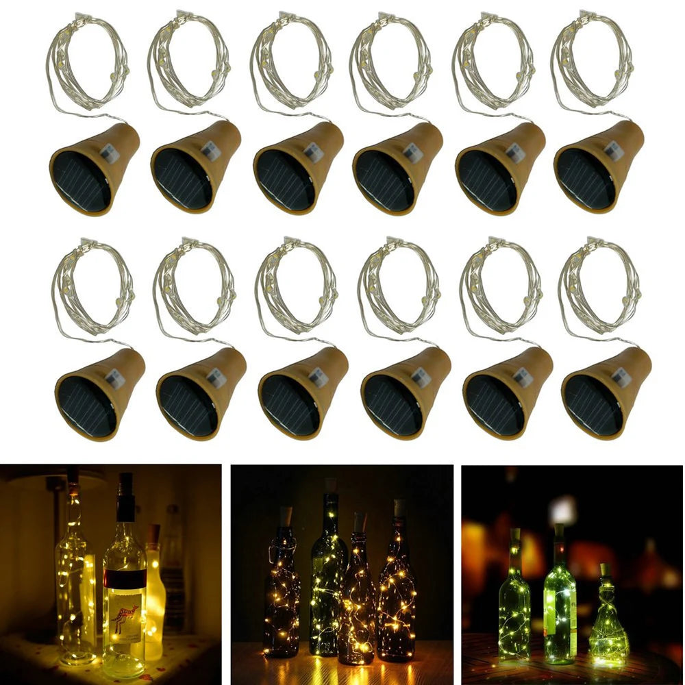 Solar Wine Bottle Cork Fairy Lights