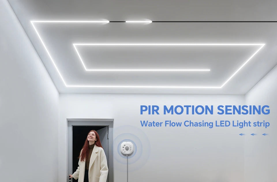 Running Water Flow Chasing LED Strip Lights 24V Motion Sensor