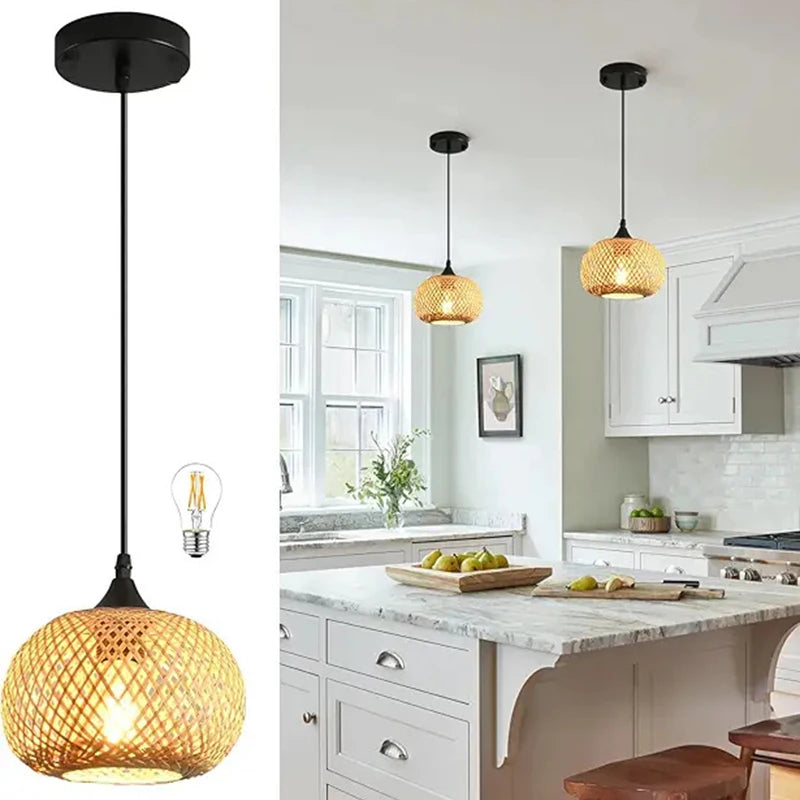 Handmade Rattan Bamboo Pendant Lamp