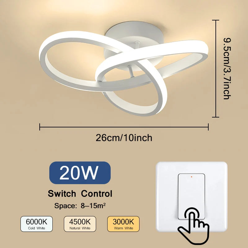 Household Three Colour LED Ceiling Light