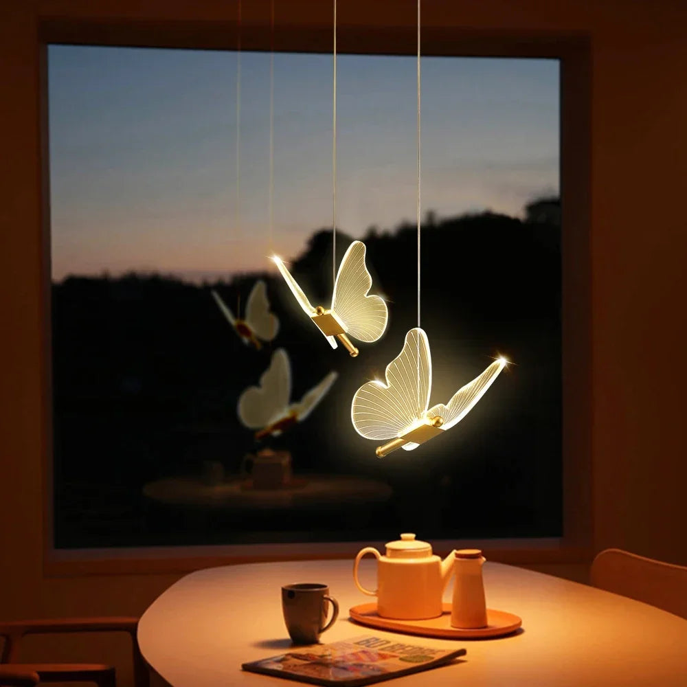 LED Butterfly Pendant Light