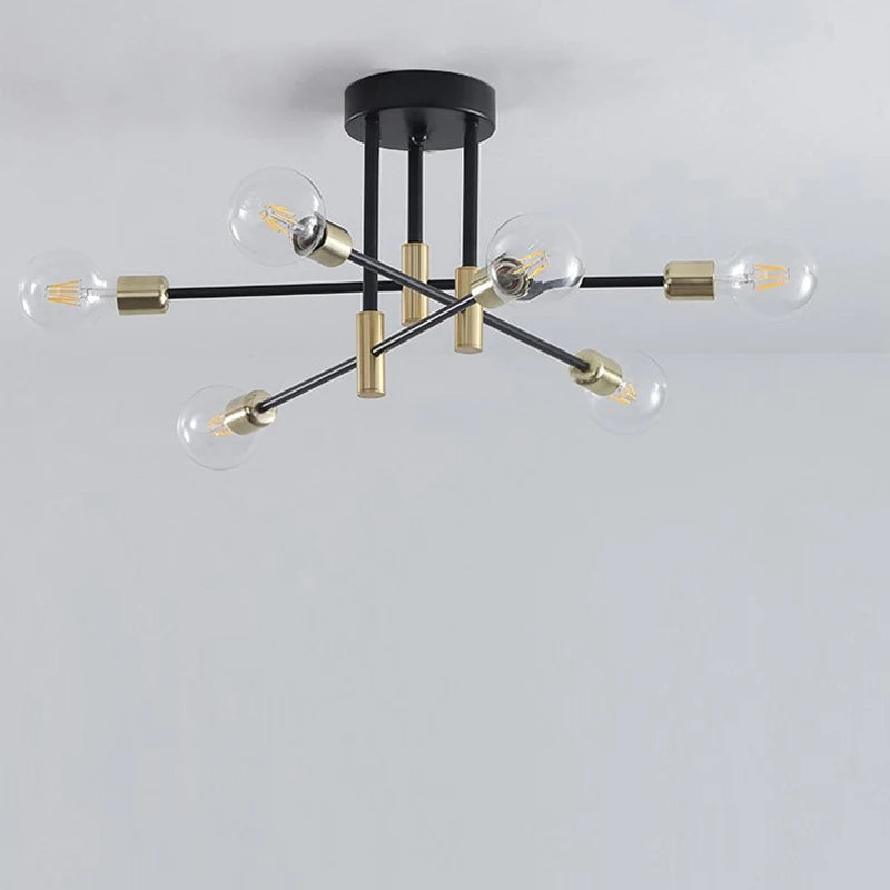 Retro Industrial Iron Ceiling Chandelier