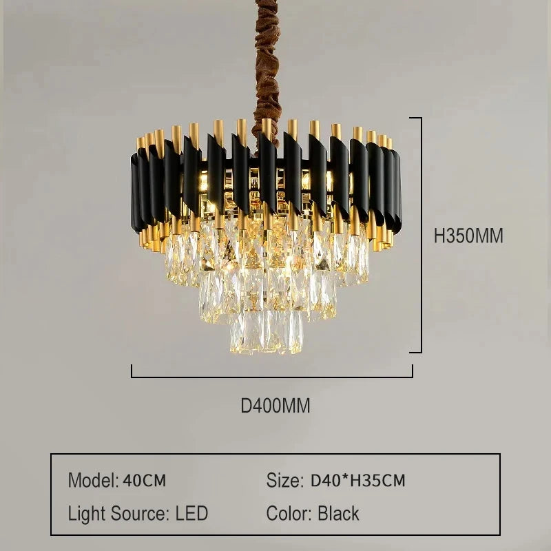 Luxury Crystal Ceiling Chandelier Lighting Modern Living Room Lights