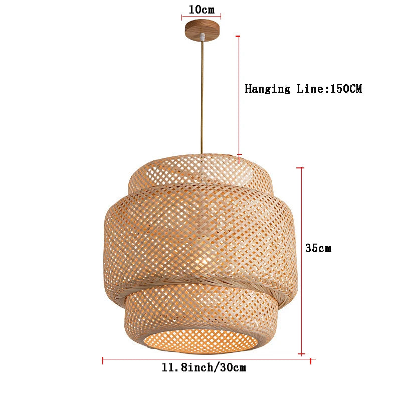 Hand Woven Bamboo Pendant Light