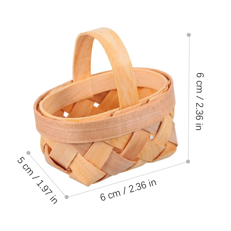 Mini Woven Storage Baskets Set of 72