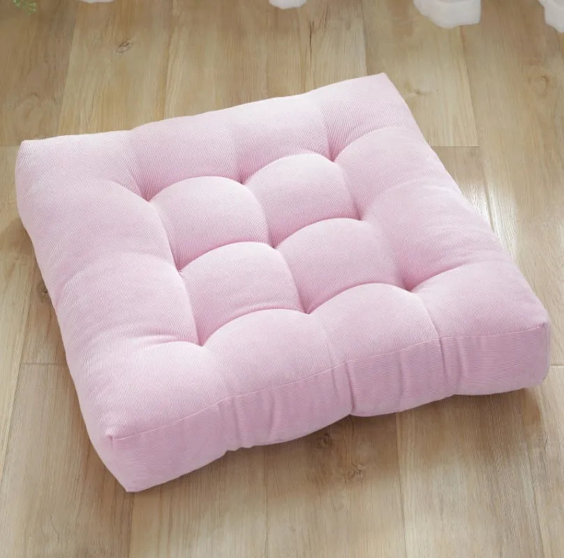 Corduroy Tufted Square Floor Cushion