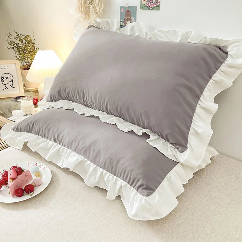 Princess Pillowcases With Ruffles Multiple Sizes Pillow Cover Comfortable