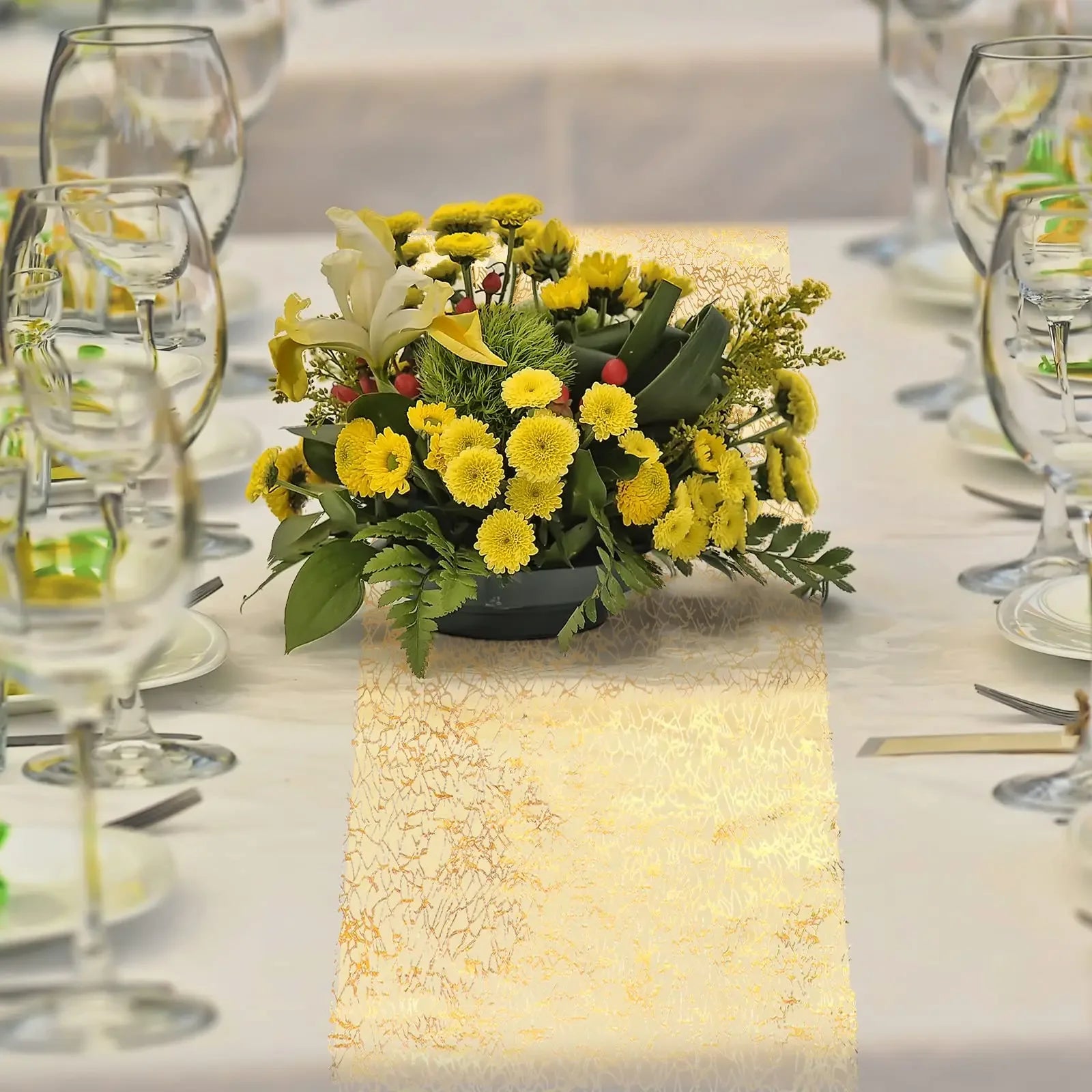 Metallic Gold Table Runner