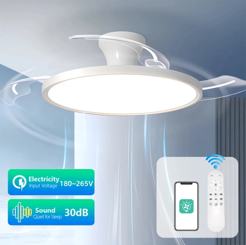 Invisible Blade LED Ceiling Fan
