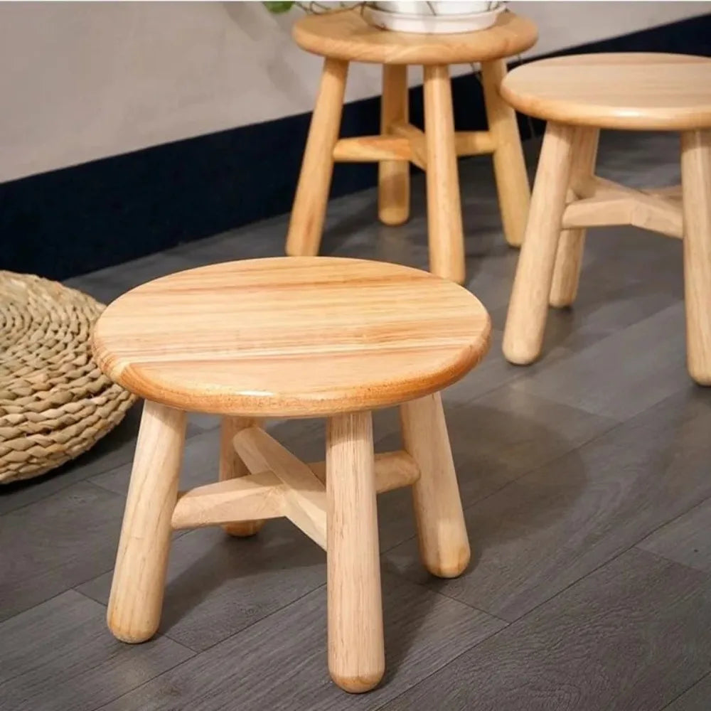 Solid Wood Small Round Stool