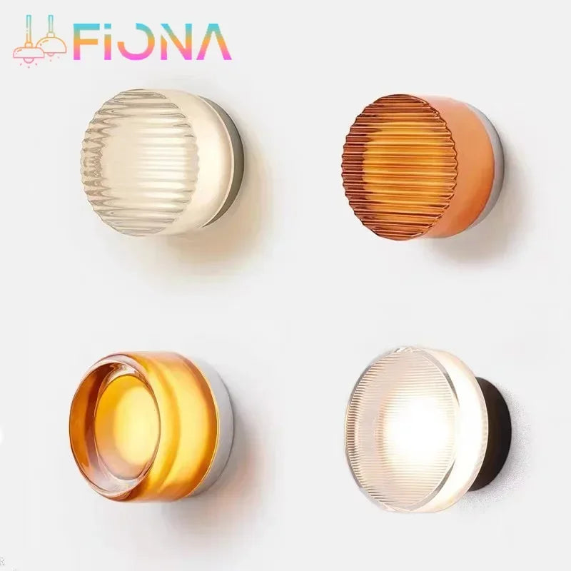 Modern Round Wall Lamp LED Acrylic Wall Light Sconce Living Room Aisel