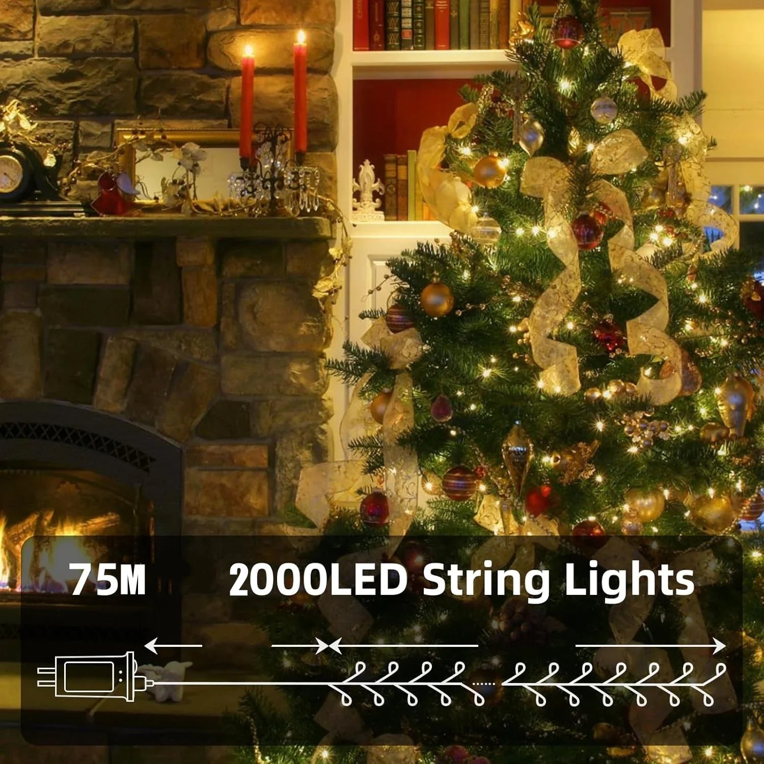 Cluster Firecracker Fairy String Lights