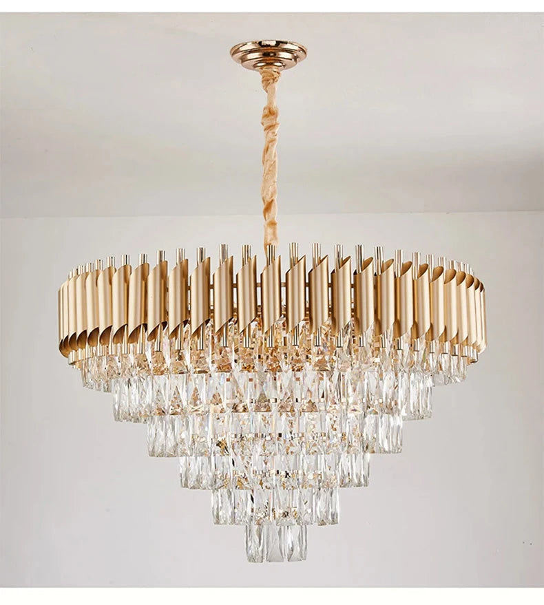 Luxury Crystal Ceiling Chandelier Lighting Modern Living Room Lights