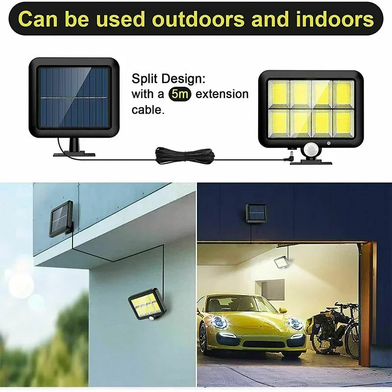 Solar Split Panel Motion Wall Light
