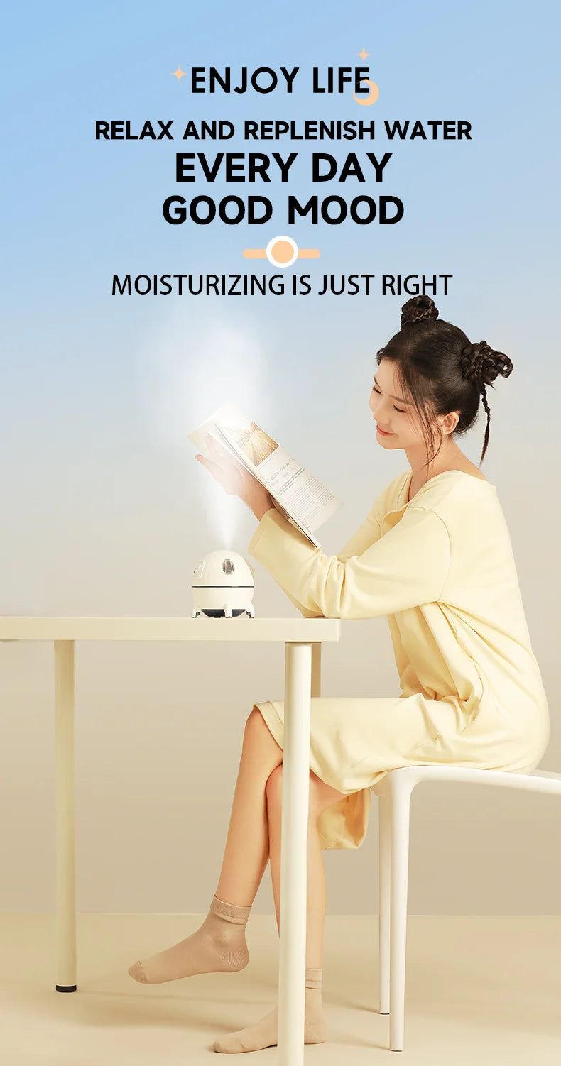 220mL Space Capsule Air Humidifier USB Plug in Rechargeable Mist