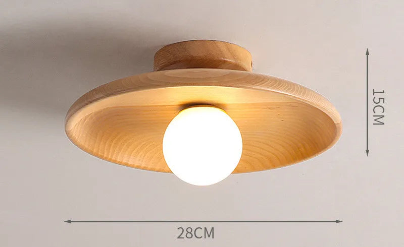 Walnut Wood G9 Ceiling Light