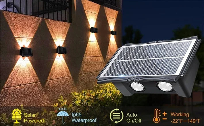 Up & Down Solar Wall Light