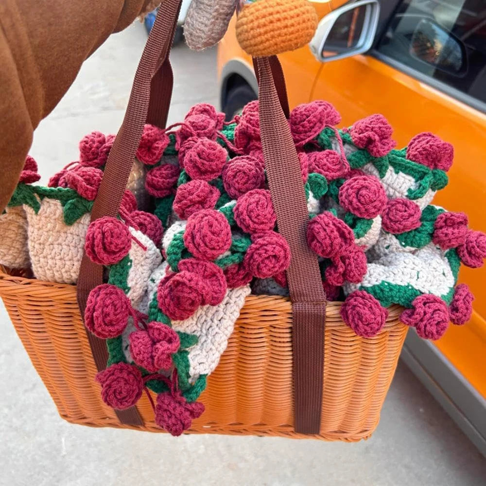 Finished Flower Bouquet Blanket Soft and Lightweight Knitted Throw