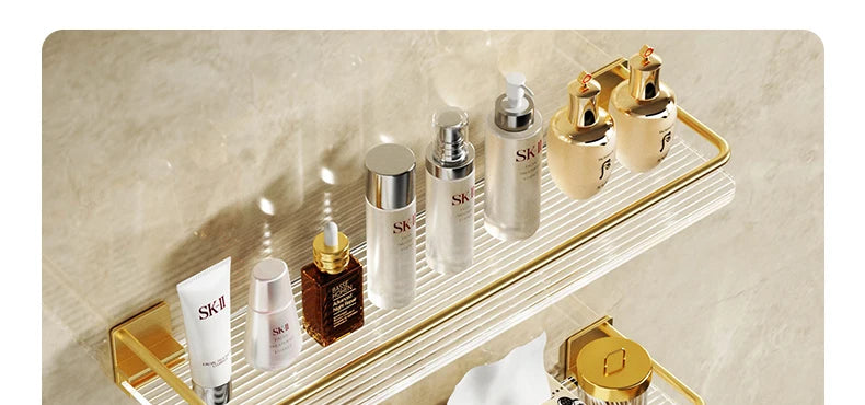 Punch-free Acrylic Bathroom Shelf