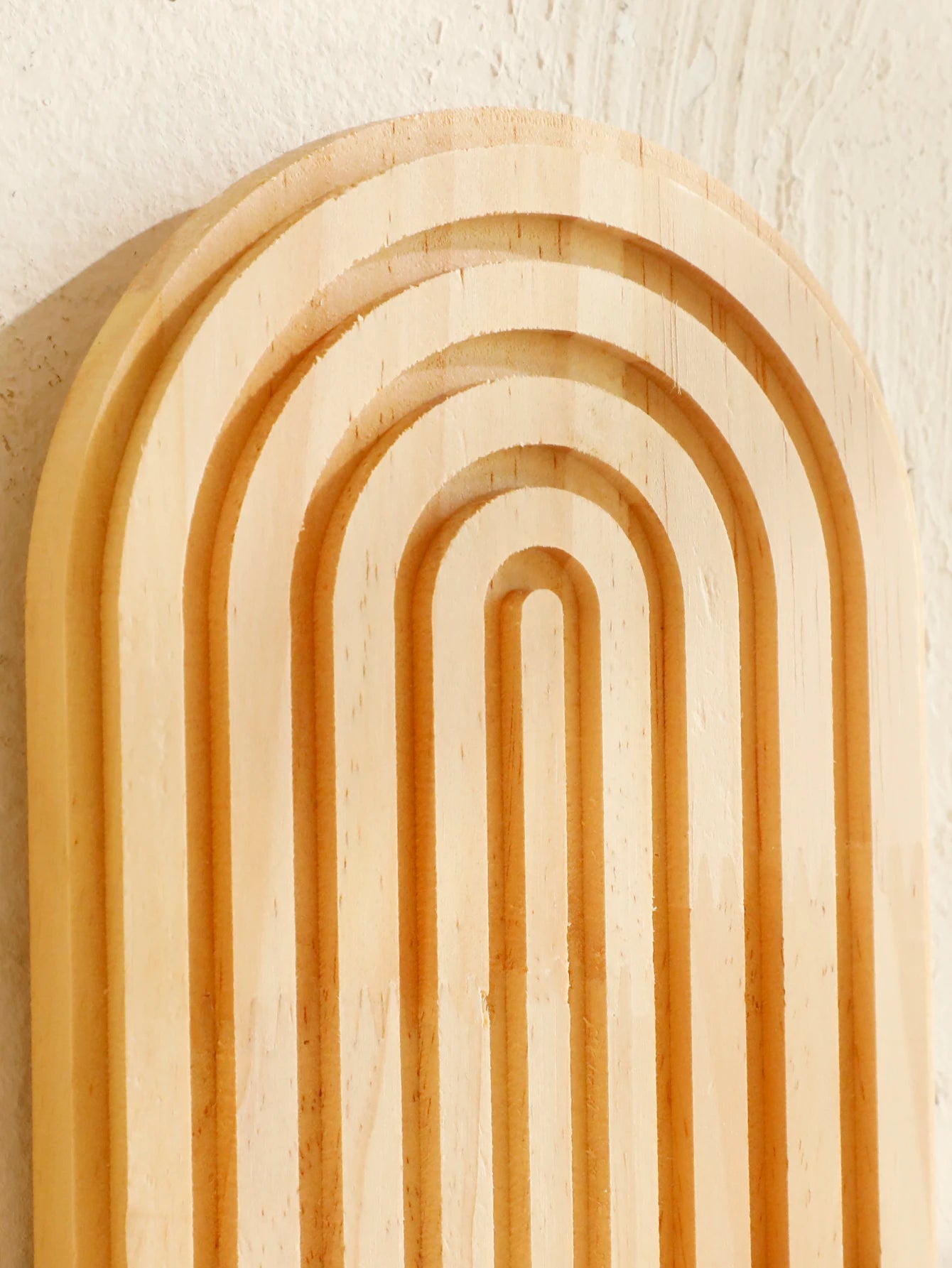 Boho Geometric Wooden Wall Shelf