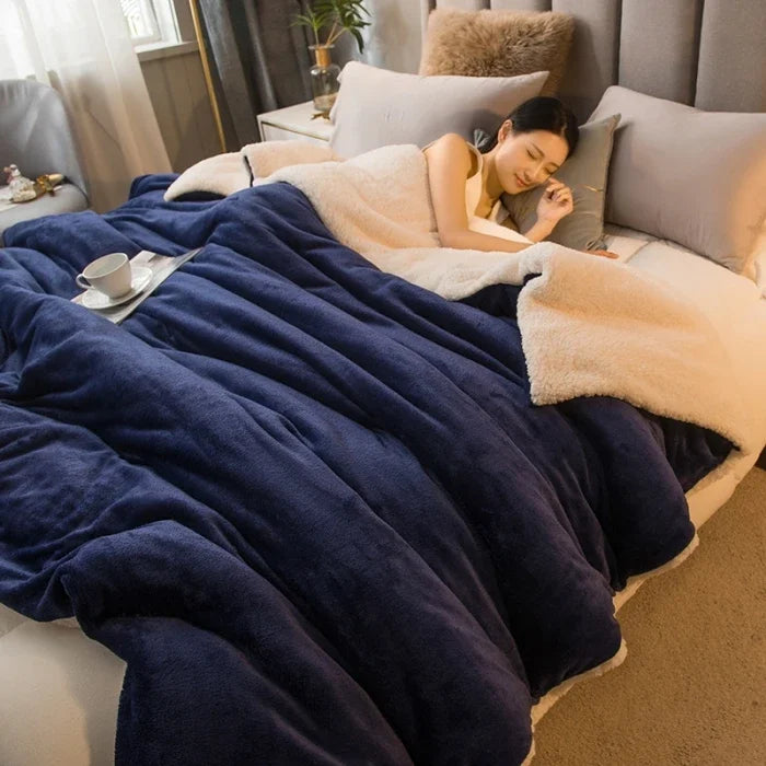 Double Sided Lamb Fluff Blanket