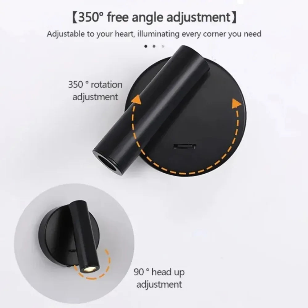 Modern LED Wall lights Rotatable Adjustable Reading Lights Bedroom