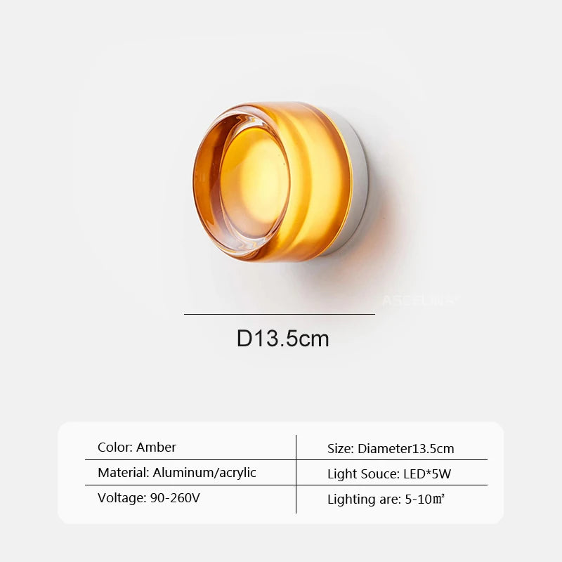 Amber Jelly Decorative Wall Sconce