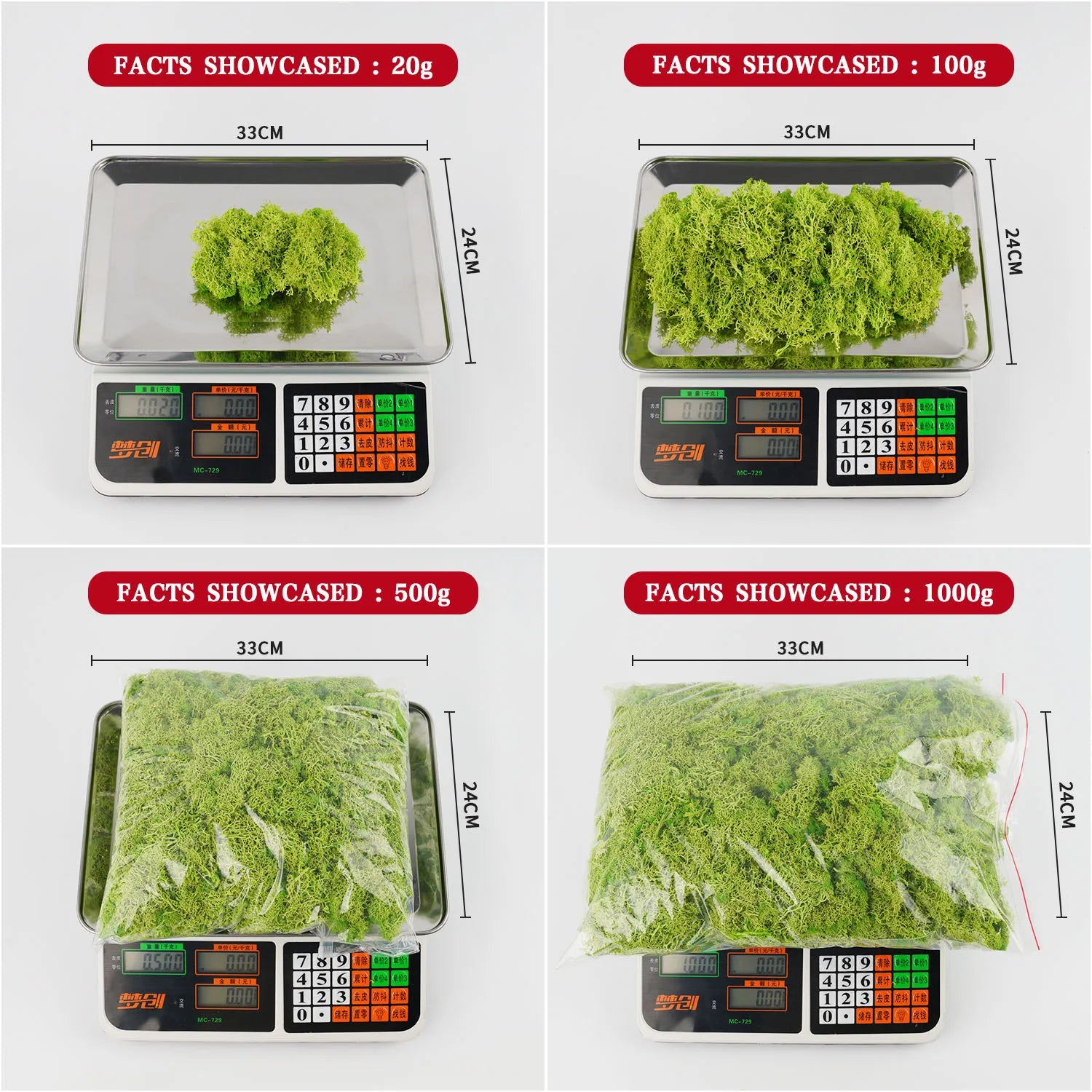 200g Artificial Green Plants Mini Landscape Eternal Life Moss