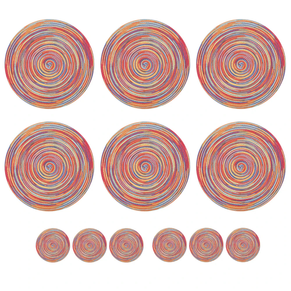 Braided Round Placemat and Coaster Set