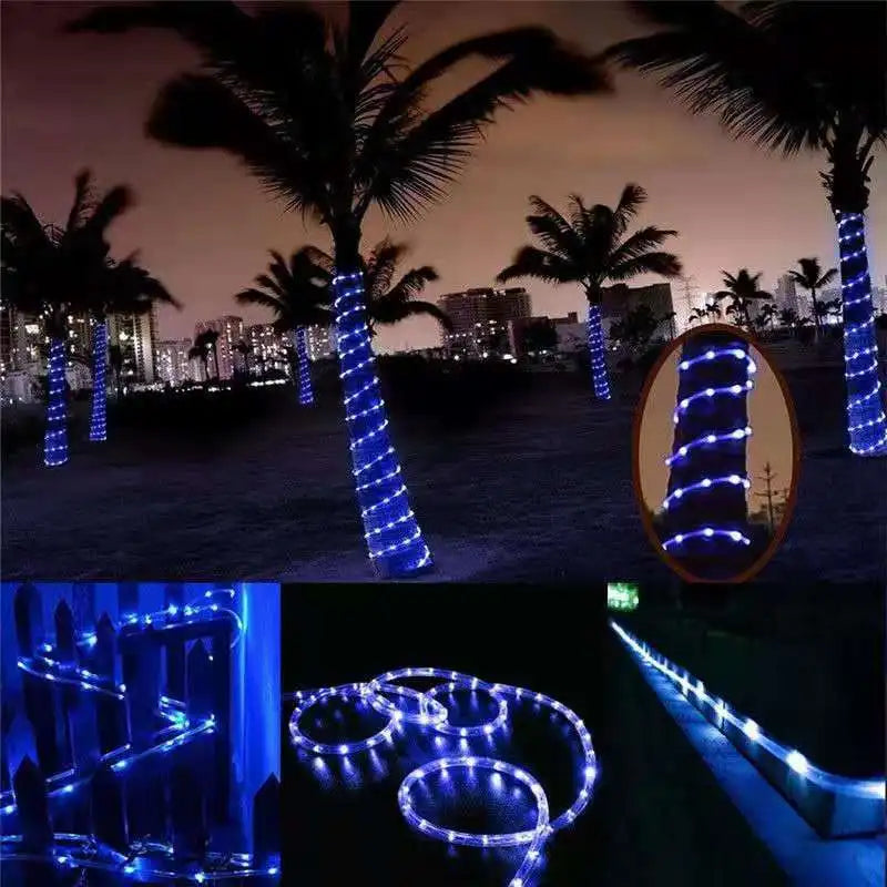 Solar Rope Garland String Lights