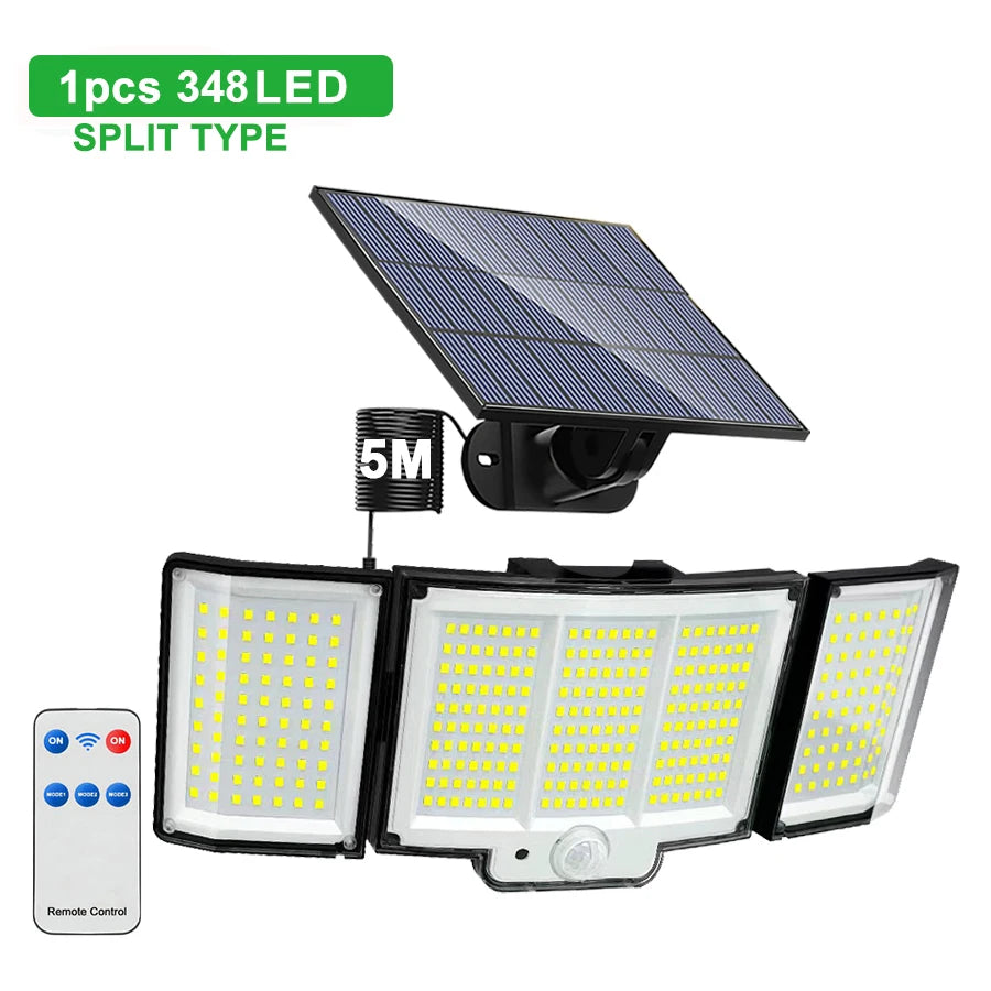 Solar Security Flood Light with Remote