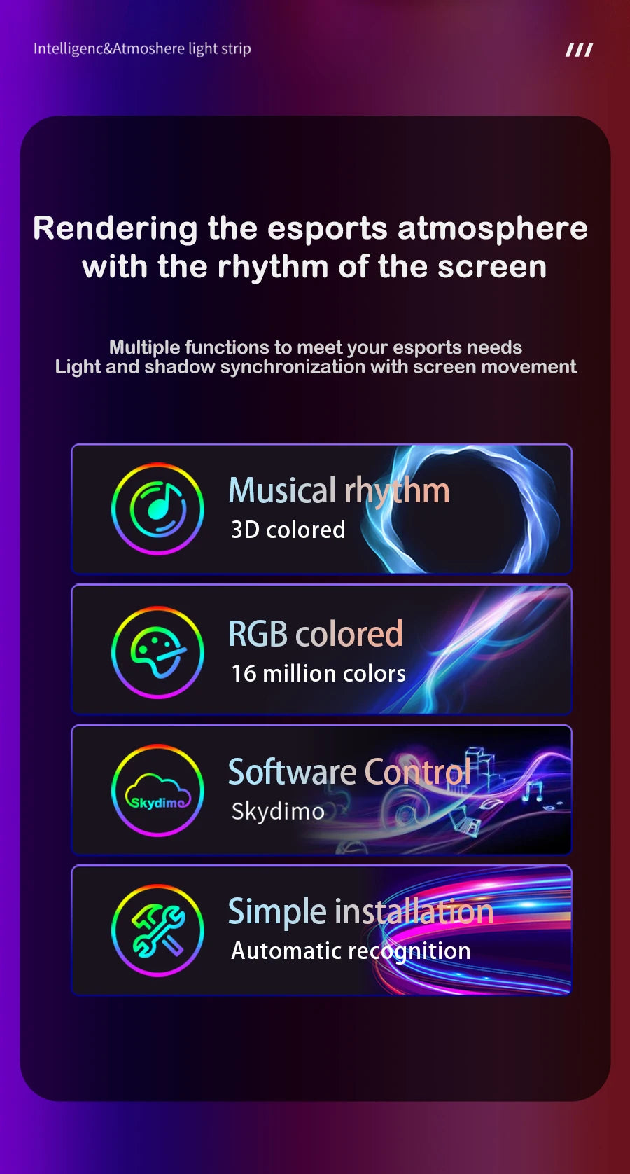 Smart LED Gaming Monitor Light Bar
