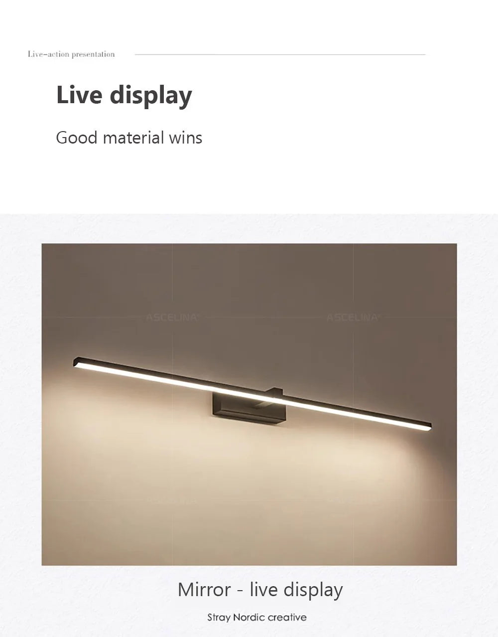 Long Strip LED Mirror Light