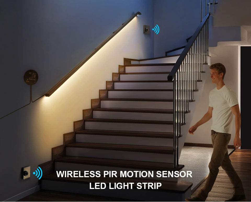 LED Stairs Night Light 5M 10M Portable PIR Motion Sensor Staircase 24V