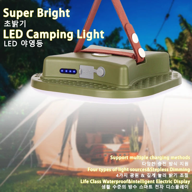 MOSLIGHTING Solar Chargin Tent Strong Light with Magnet Zoom Portable