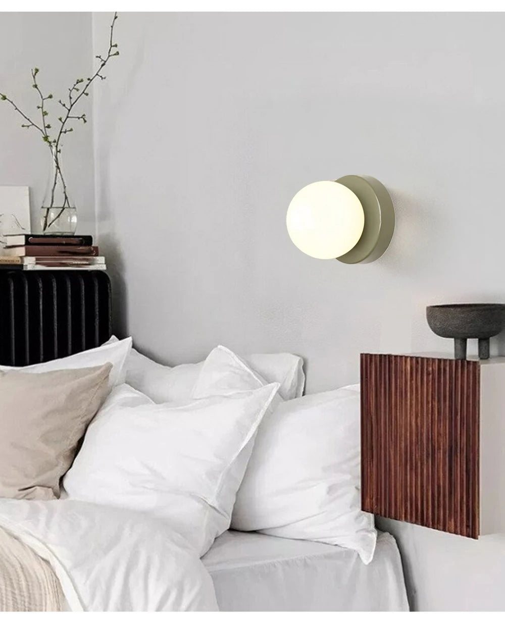 Nordic LED Glass Wall Lamp Minimalist G9 Base Orb Sconce
