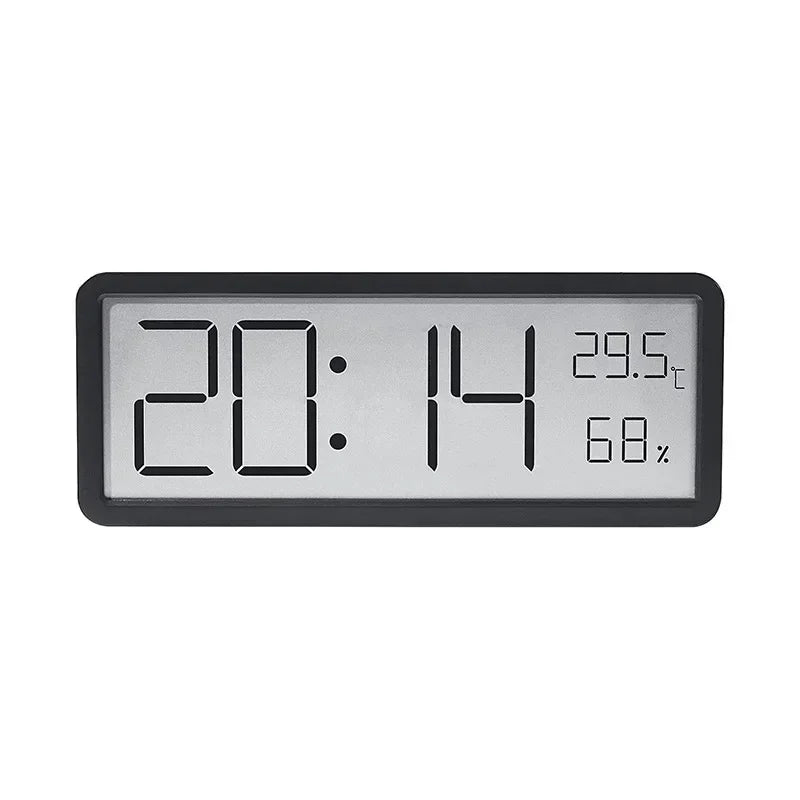 LCD Screen Digital Wall Clock Time Temperature Humidity Time