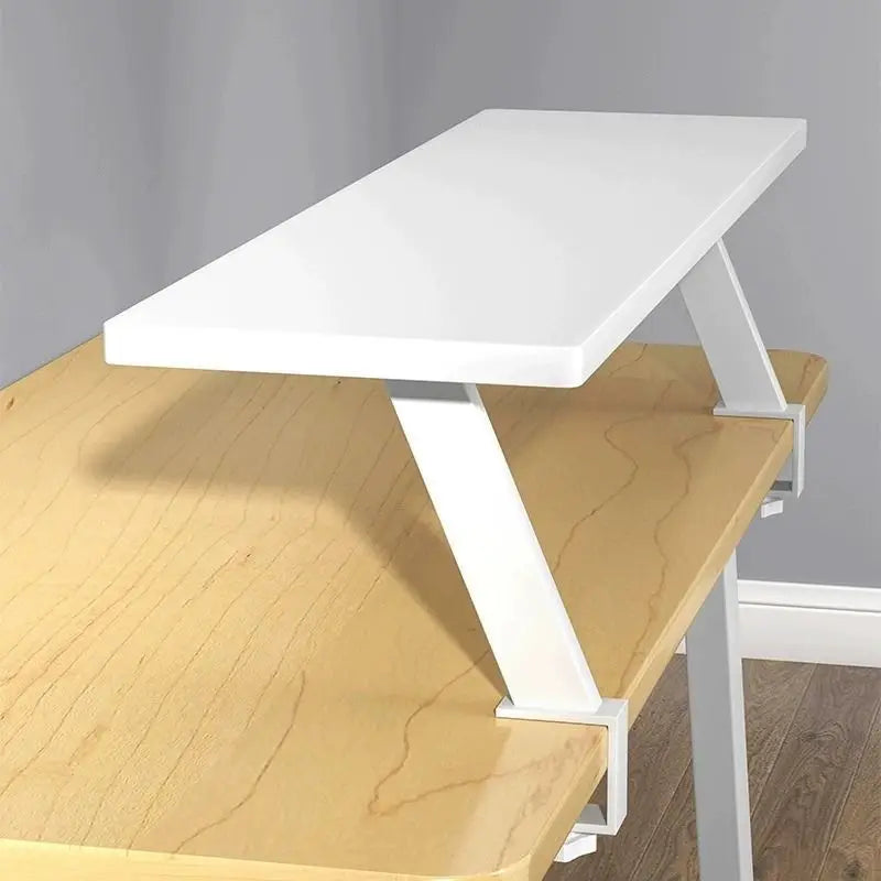 Clamp On Wooden Desk Shelf