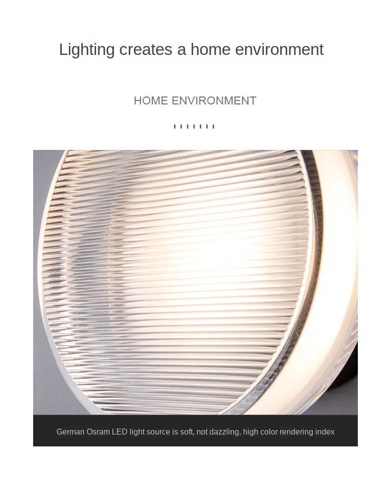 Modern Round Wall Lamp LED Acrylic Wall Light Sconce Living Room Aisel