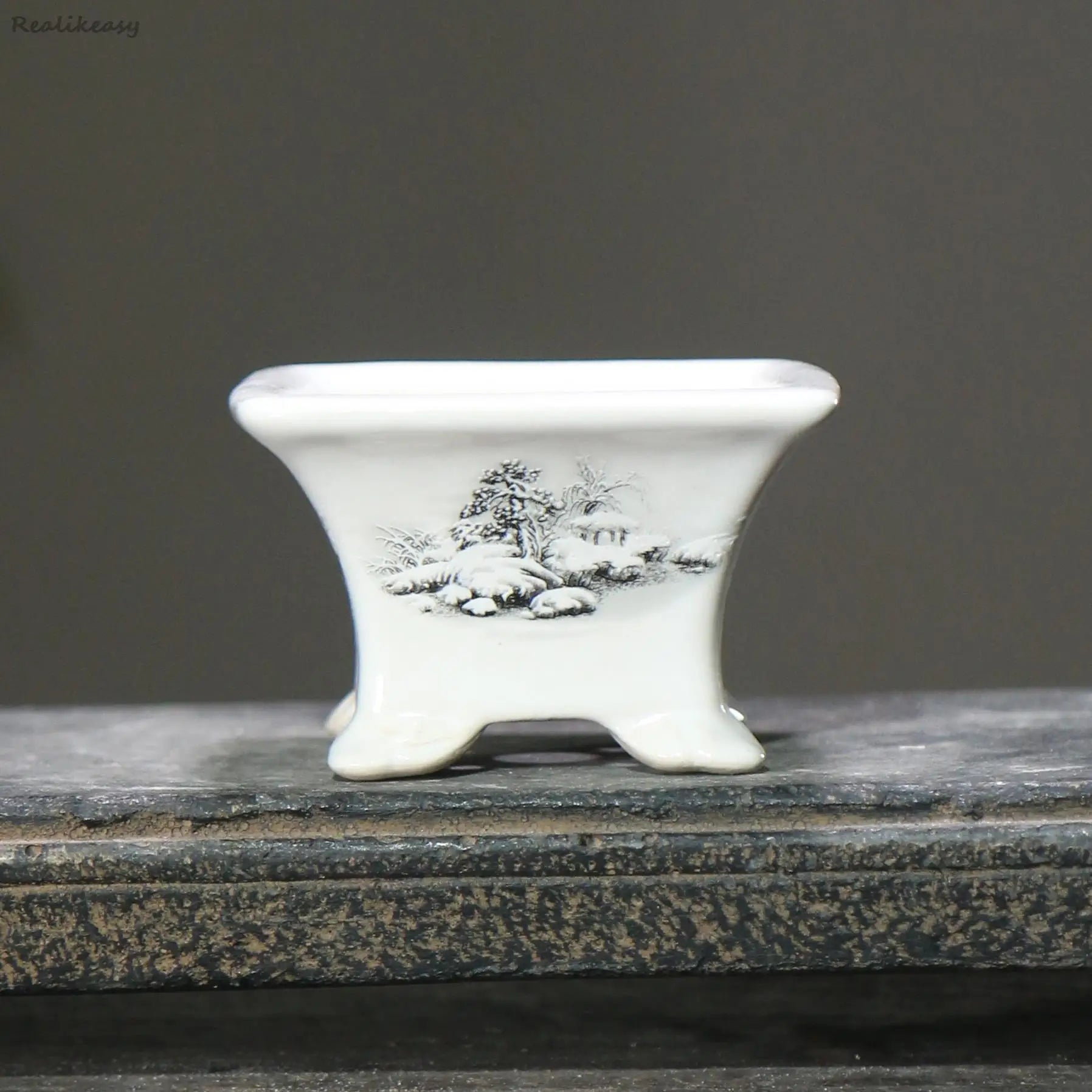 6Size Purple Sand Flower Pot Ceramic Bonsai Pot Handmade