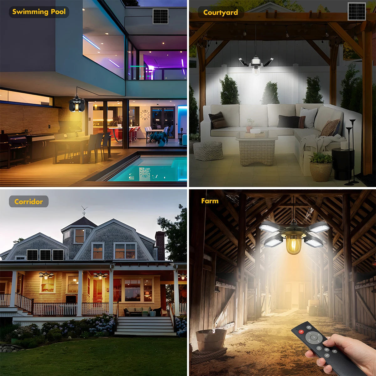 192led Solar Powered Barn Light Solar Shed Light