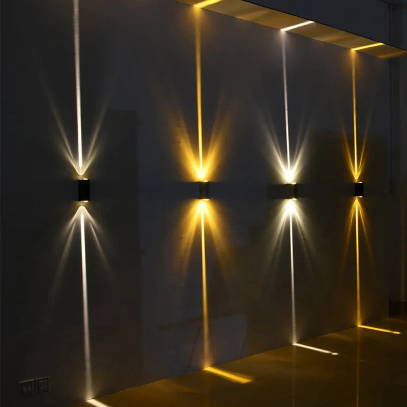 Silver Aluminum COB Outdoor Wall Light