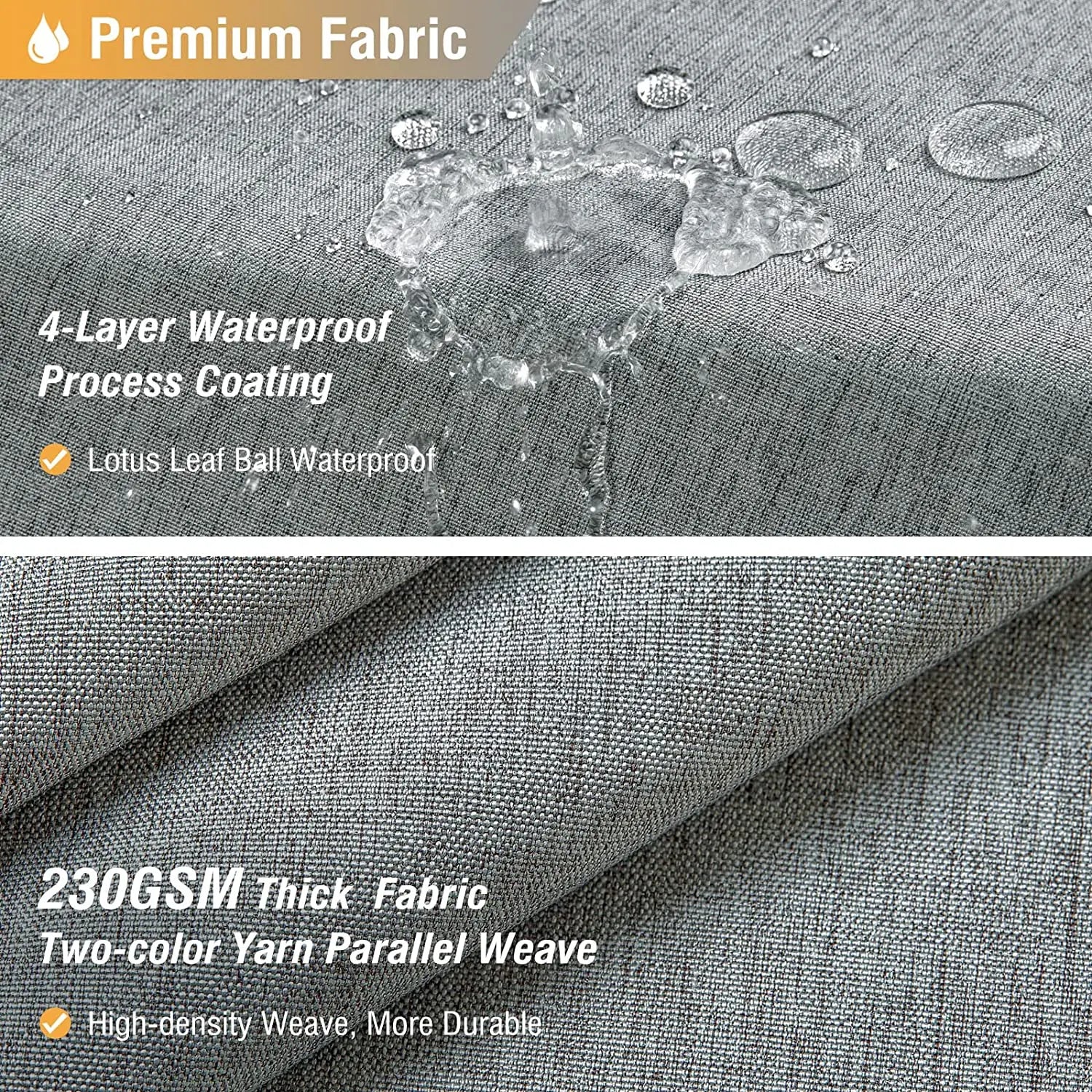 Luxury Linen Shower Curtain with Silver Metal Hooks Bathroom Waterproof